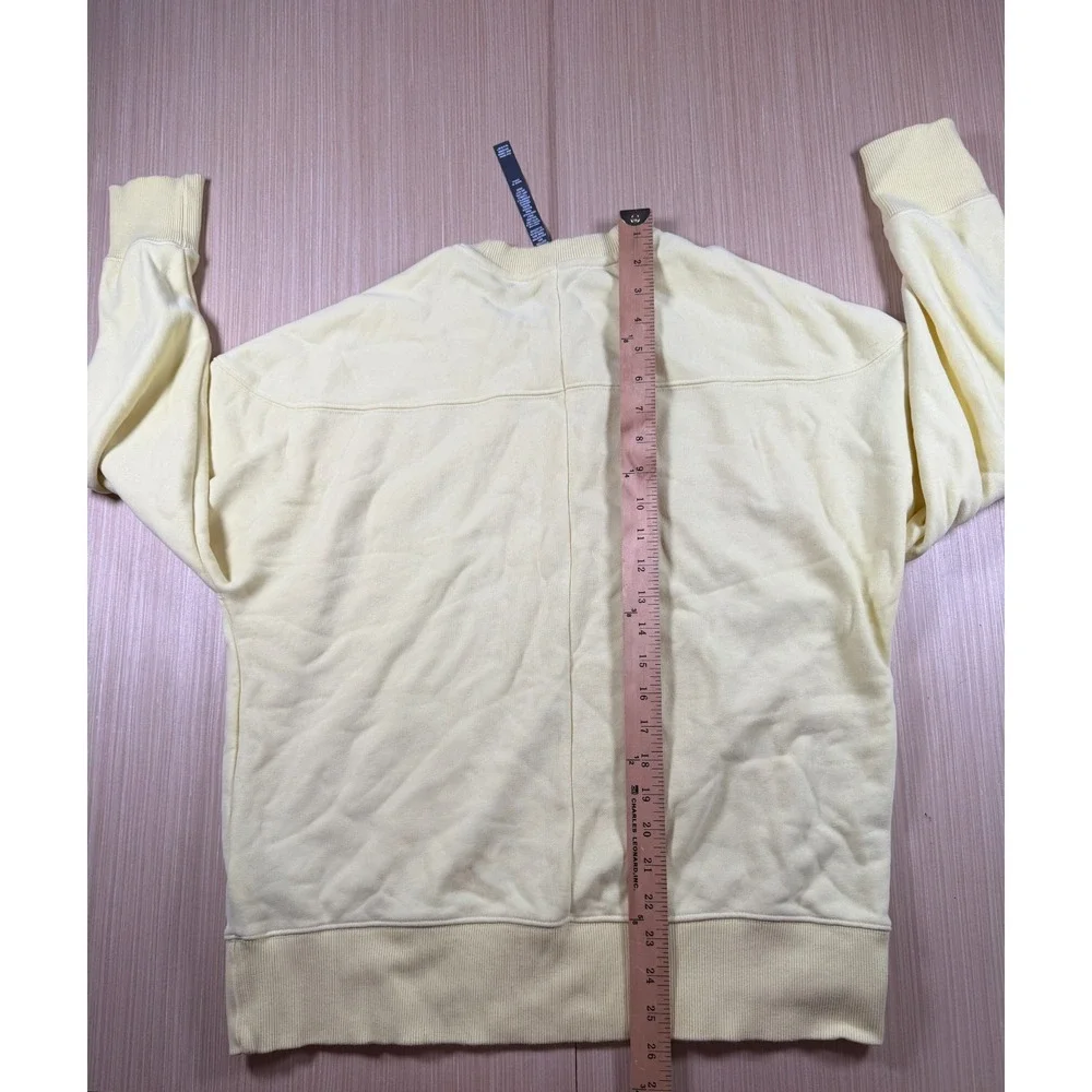 Vuori Sedona Weekender Sweatshirt Womens Small Yellow Cotton French Terry Lined - Picture 4 of 5